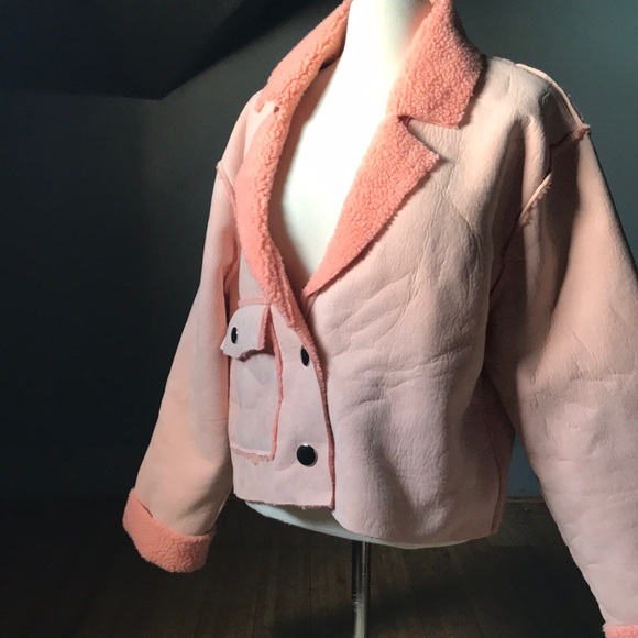 baby pink fleece jacket